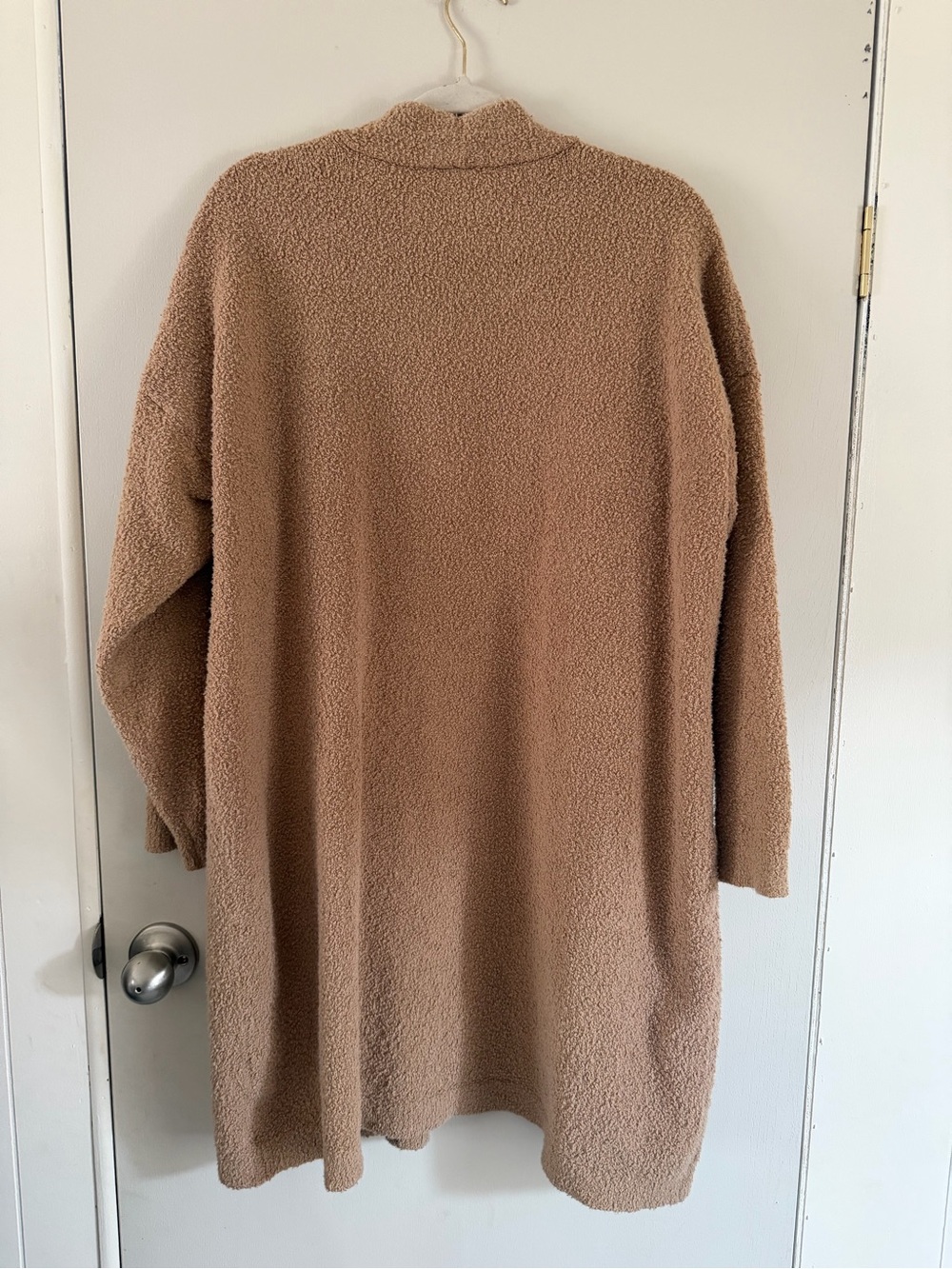Eileen Fisher Camel/Tan Cozy Bouclé Open Cardigan - Picture 2 of 4